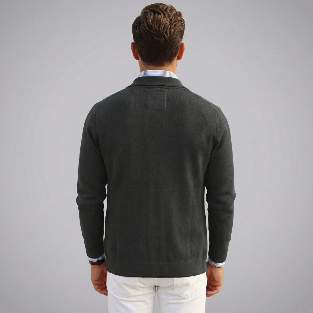 Modieuze herenblazer met klepzakken, perfect voor een veelzijdige en zakelijke uitstraling.