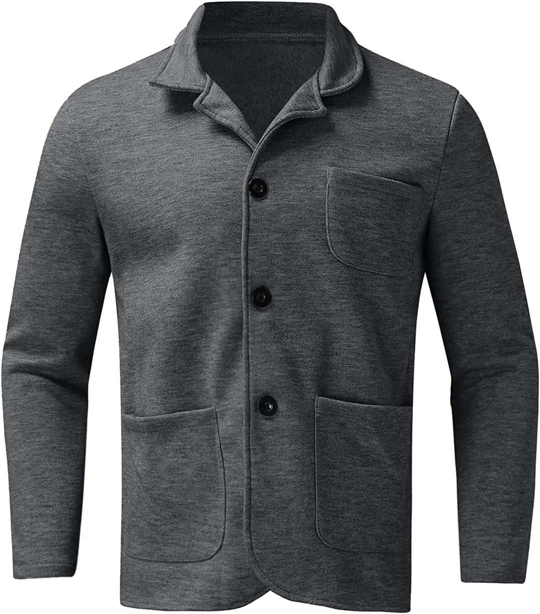 Casual heren blazer gedragen met jeans, een ontspannen maar stijlvolle outfit voor de moderne man.