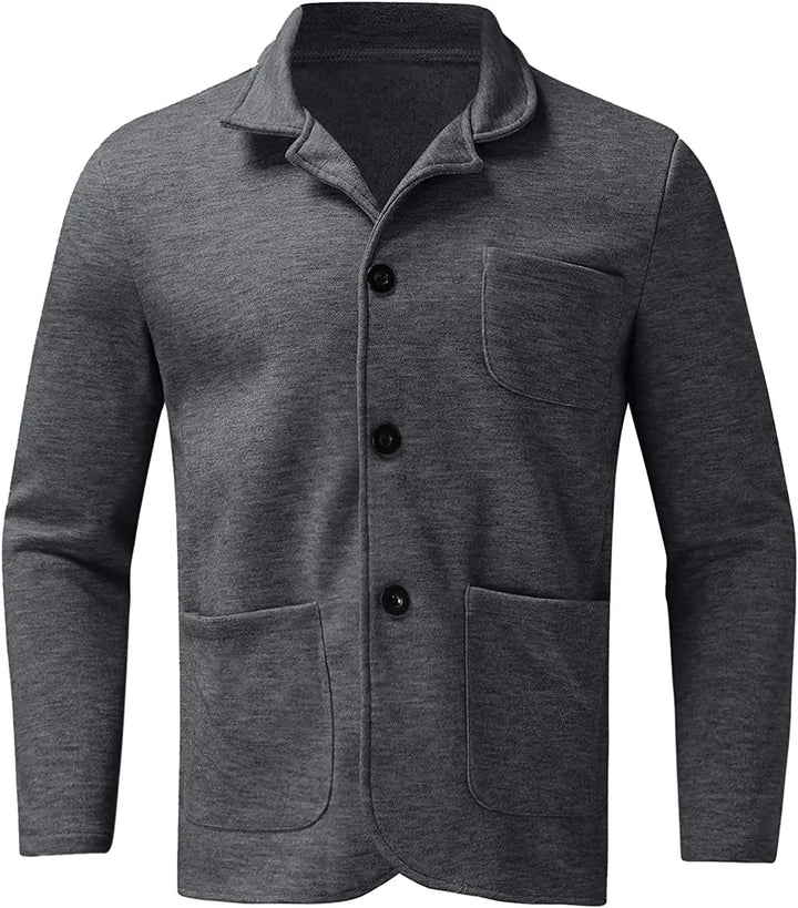 Casual heren blazer gedragen met jeans, een ontspannen maar stijlvolle outfit voor de moderne man.