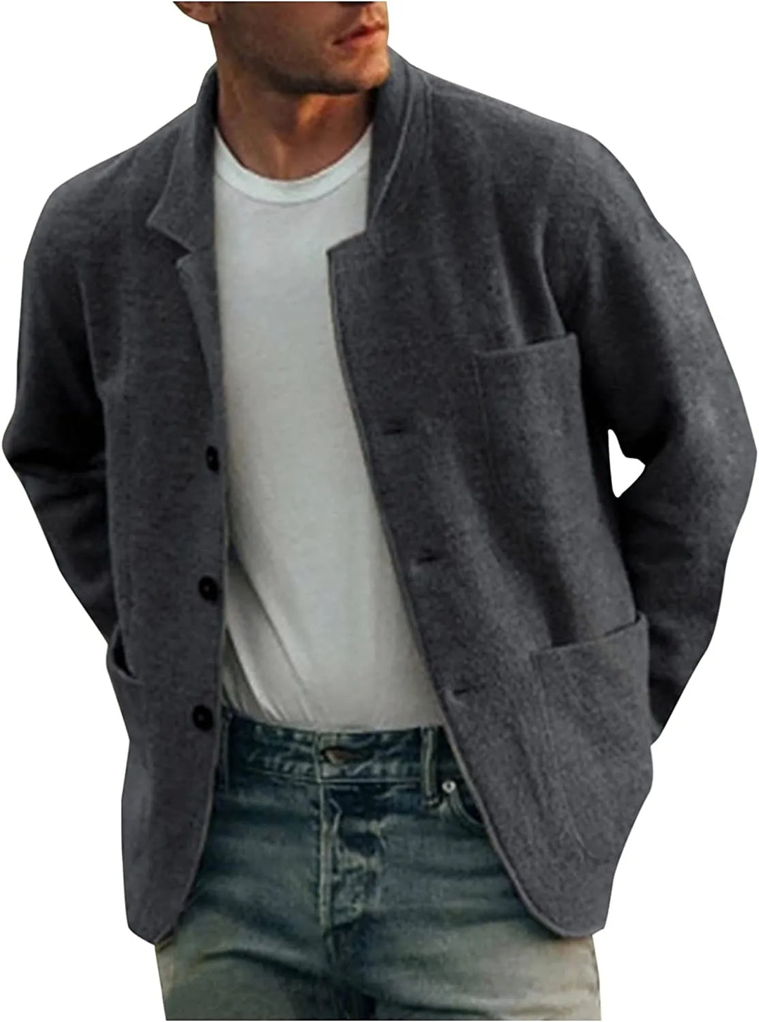 Zakelijke heren blazer met nette broek, voor een professionele en zelfverzekerde uitstraling. Colbert.