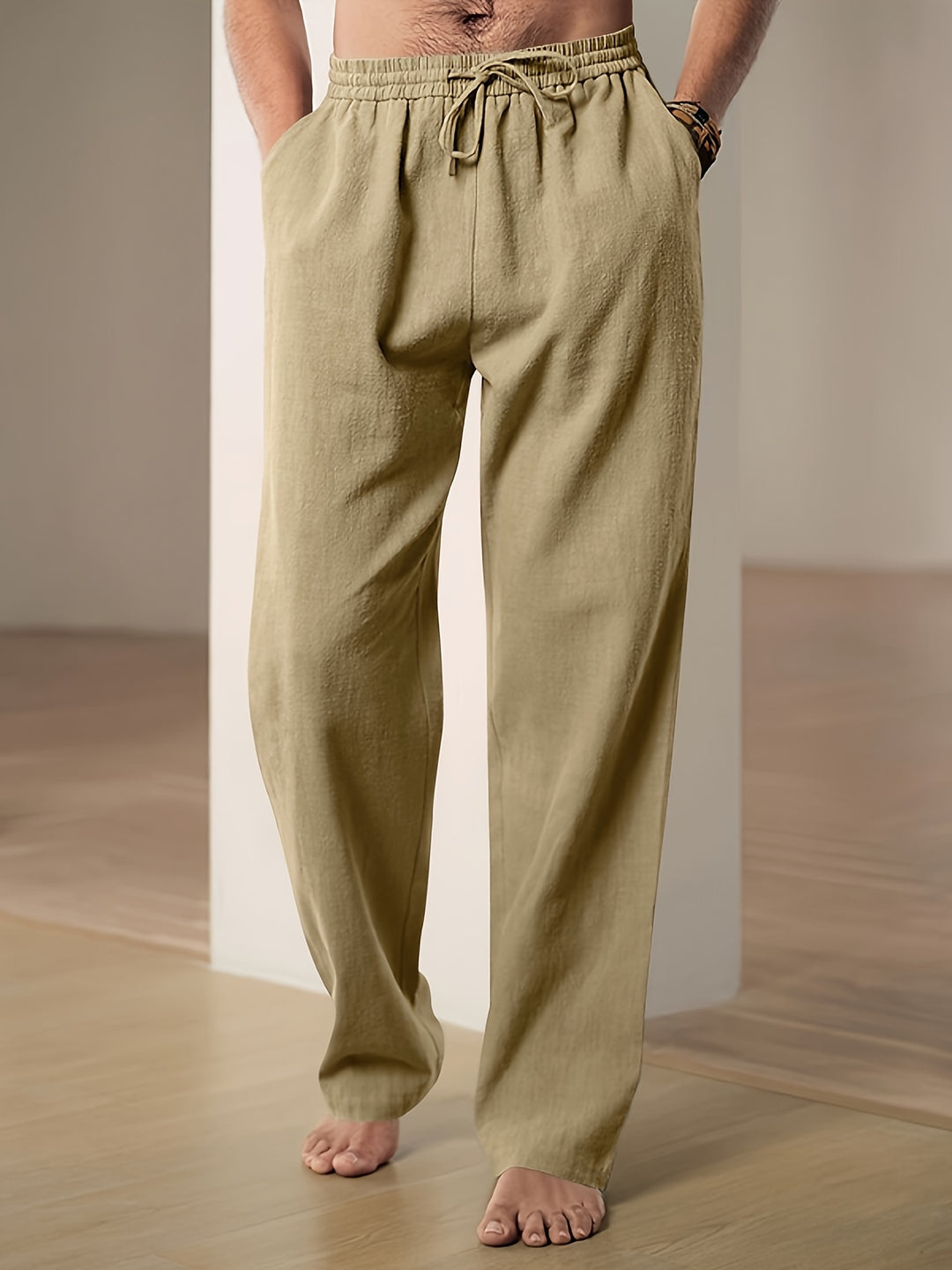 Stijlvolle heren casual broek met losse pasvorm en ademend comfort, perfect voor herenmode.