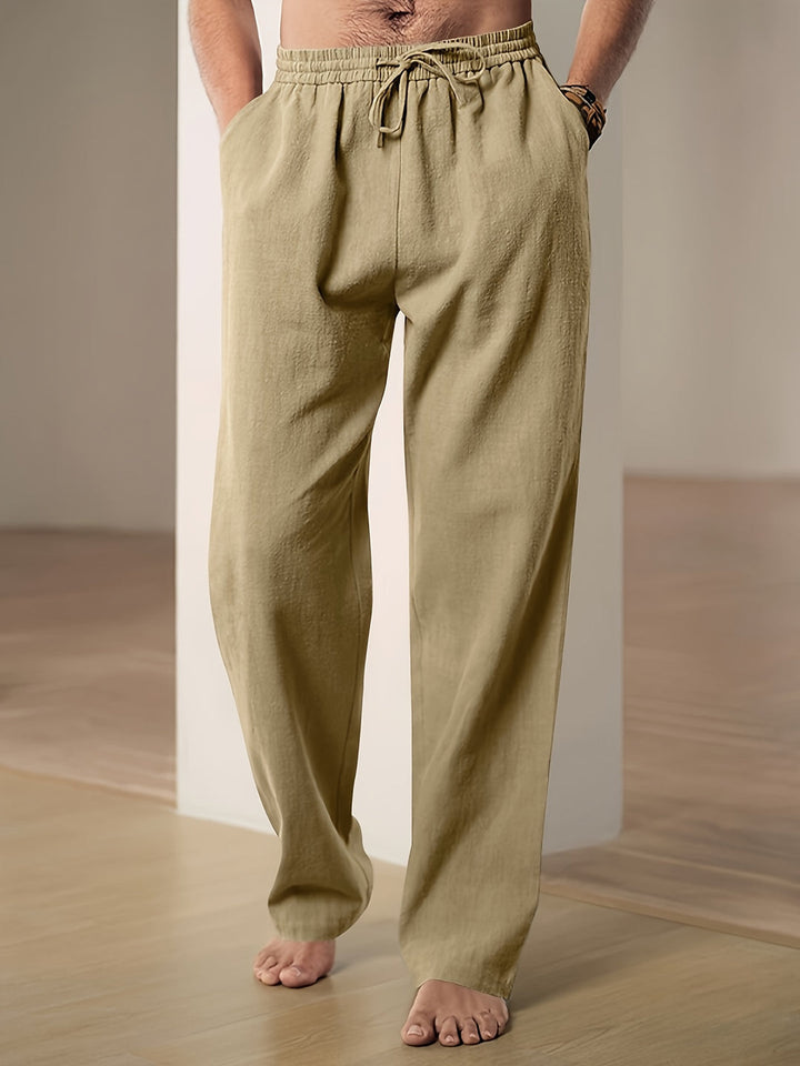 Stijlvolle heren casual broek met losse pasvorm en ademend comfort, perfect voor herenmode.