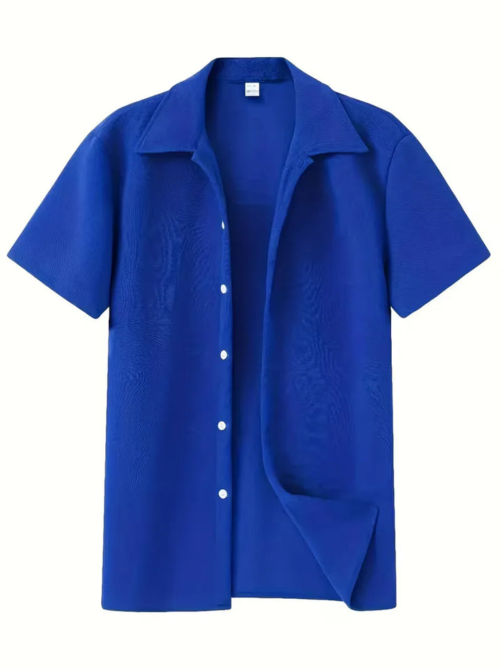 Stijlvol casual herenoverhemd korte mouw, comfortabel en trendy voor mannen.