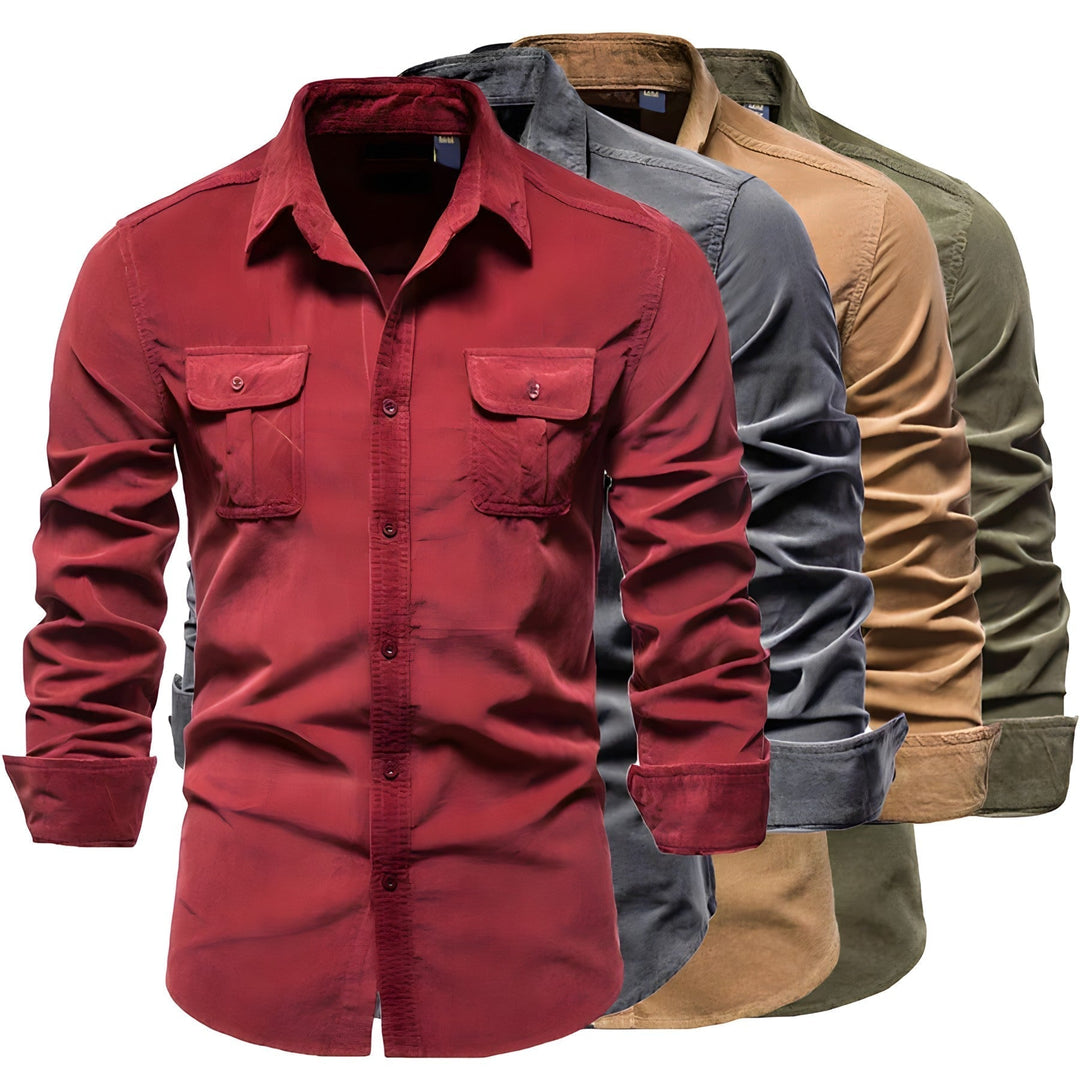 Heren casual overhemd met knoopsluiting, comfortabel & stijlvol voor dagelijks gebruik.