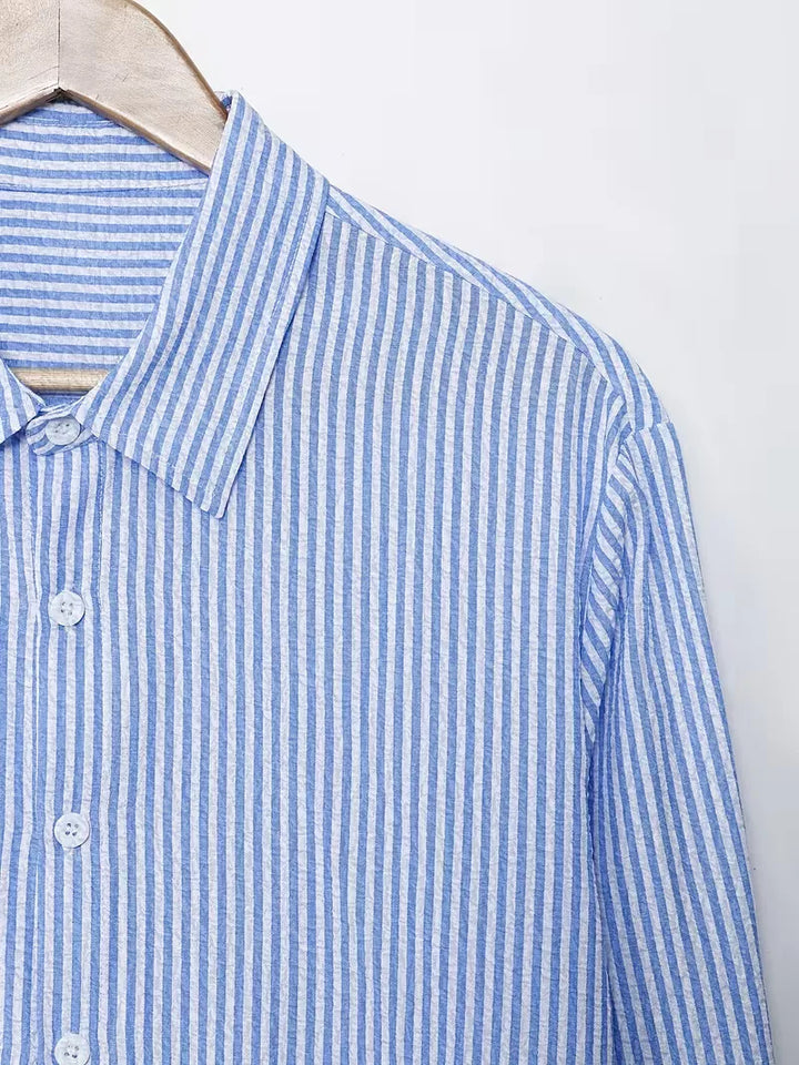 Veelzijdig casual heren overhemd met lange mouwen, perfect voor smart casual gelegenheden in lente/zomer.