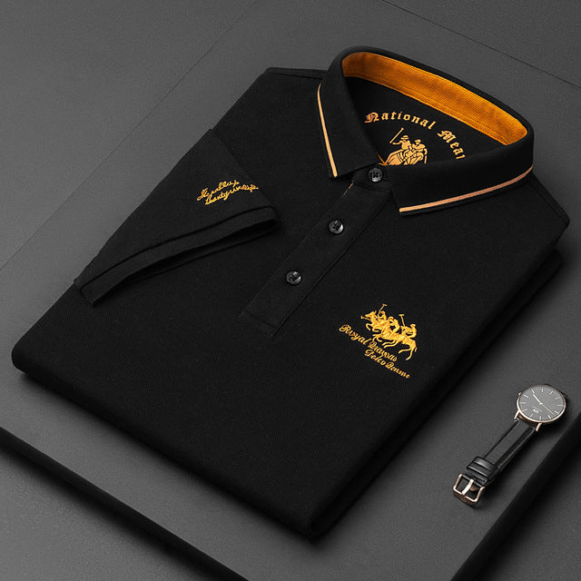 Stijlvol heren polo shirt van katoenmix, ideaal voor een comfortabele zakelijke of casual look.