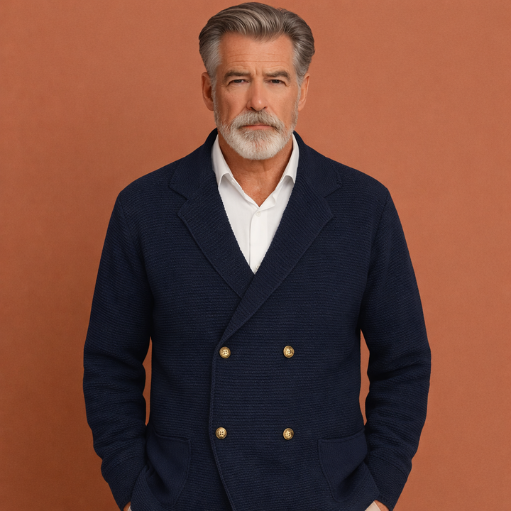 Comfortabel heren casual vest met dubbele knoopsluiting. Ideaal voor de herfst en winter.