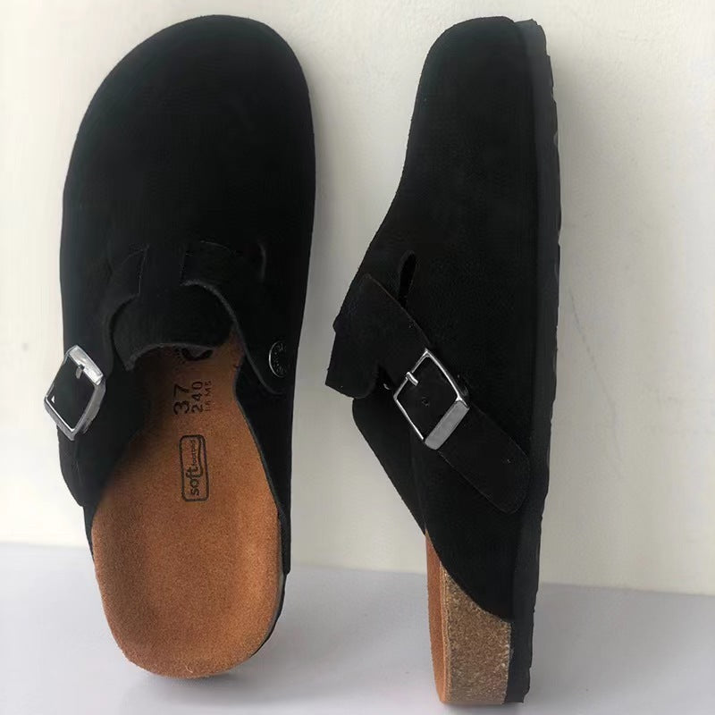 Robuuste heren clogs, instappers met ergonomische voetboogondersteuning en verstelbare banden.