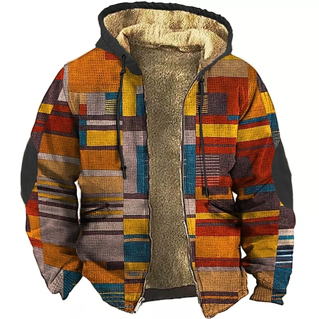 Heren colorblock vest met capuchon in moderne stijl. Stijlvol en comfortabel voor jaarrond gebruik.