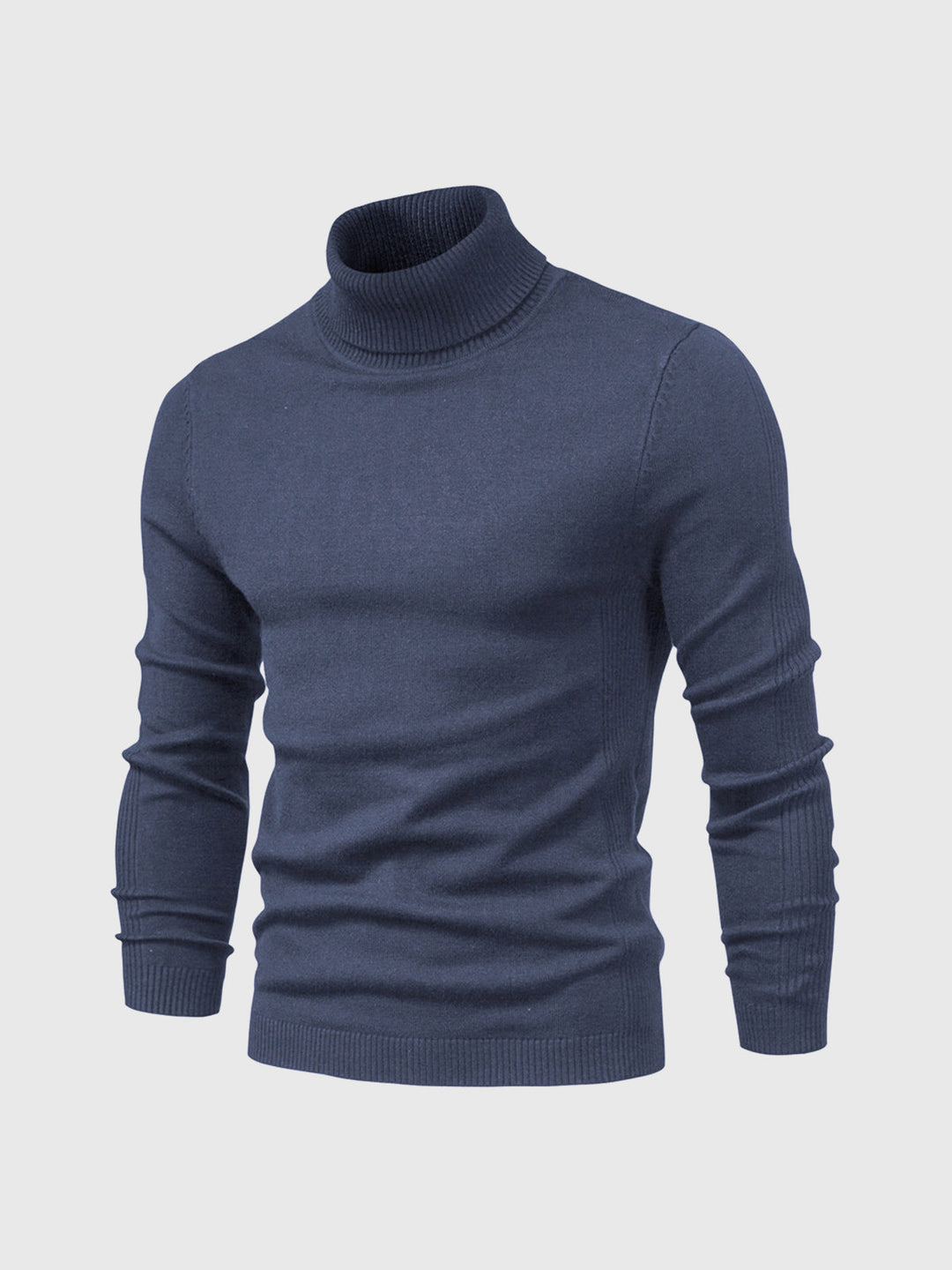 Casual heren pullover met coltrui en lange mouw, comfortabel voor herfst en winter.