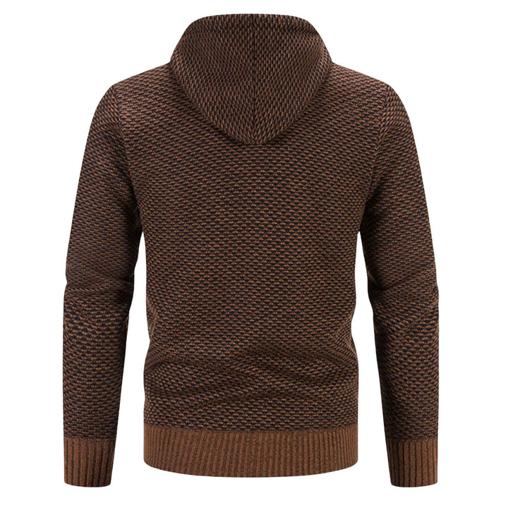 Stijlvolle heren hoodie met volledige ritssluiting. Essentiële warme kleding voor mannen.