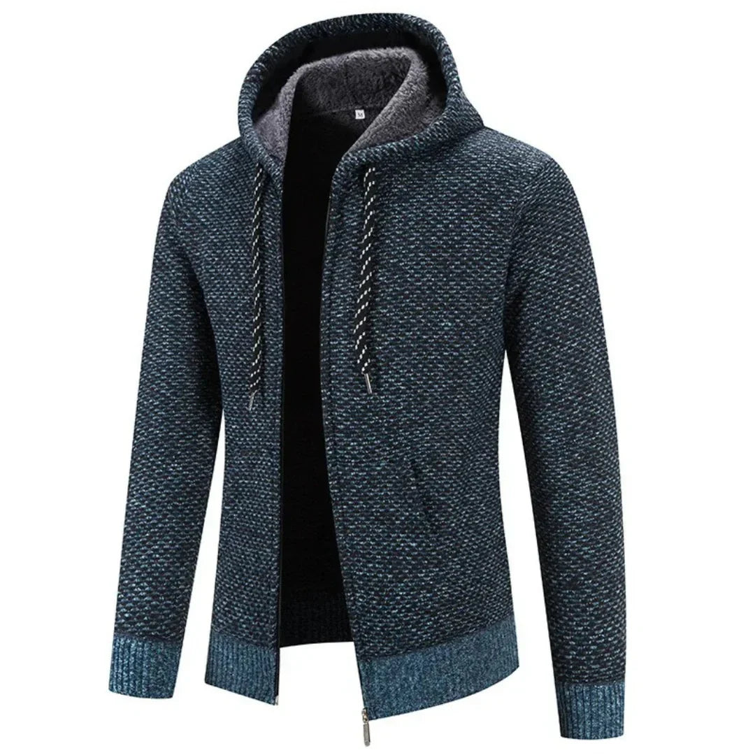 Casual herenvest met capuchon en ritssluiting. Een slim fit hoodie voor sportieve looks.