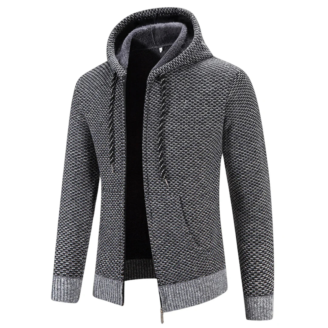 Warme heren hoodie met ritssluiting. Comfortabel vest voor heren, ideaal voor de winter.