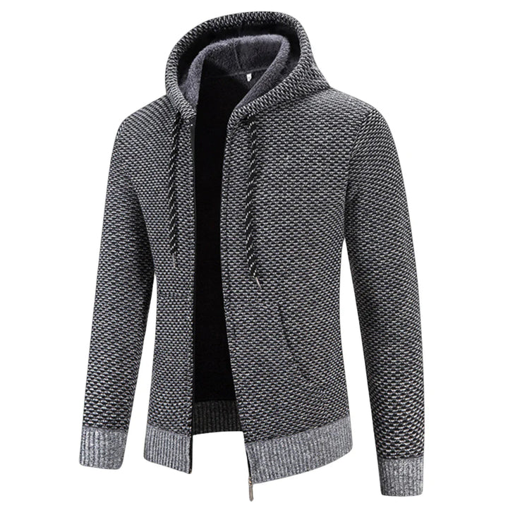Warme heren hoodie met ritssluiting. Comfortabel vest voor heren, ideaal voor de winter.