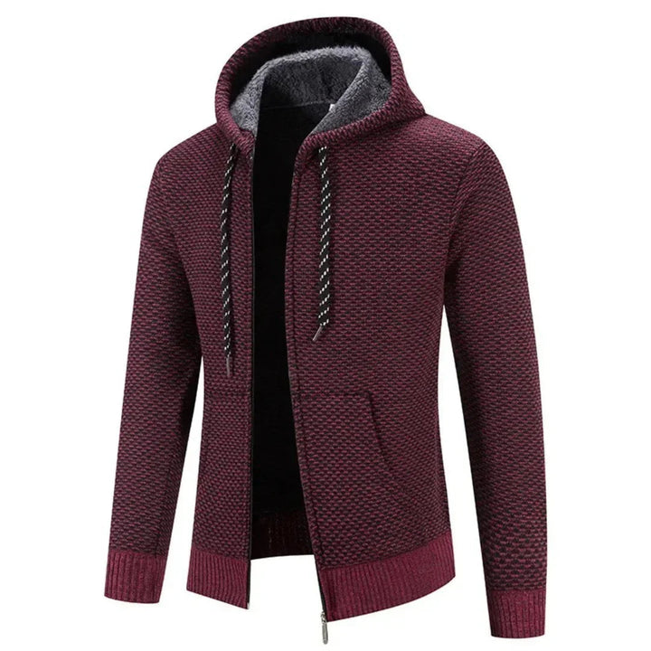 Heren comfort hoodie. Sportief vest met rits en capuchon, geschikt voor dagelijks gebruik.