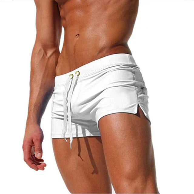 Heren comfort zwembroek groen, sneldrogend, voor strand of zwembad, casual look