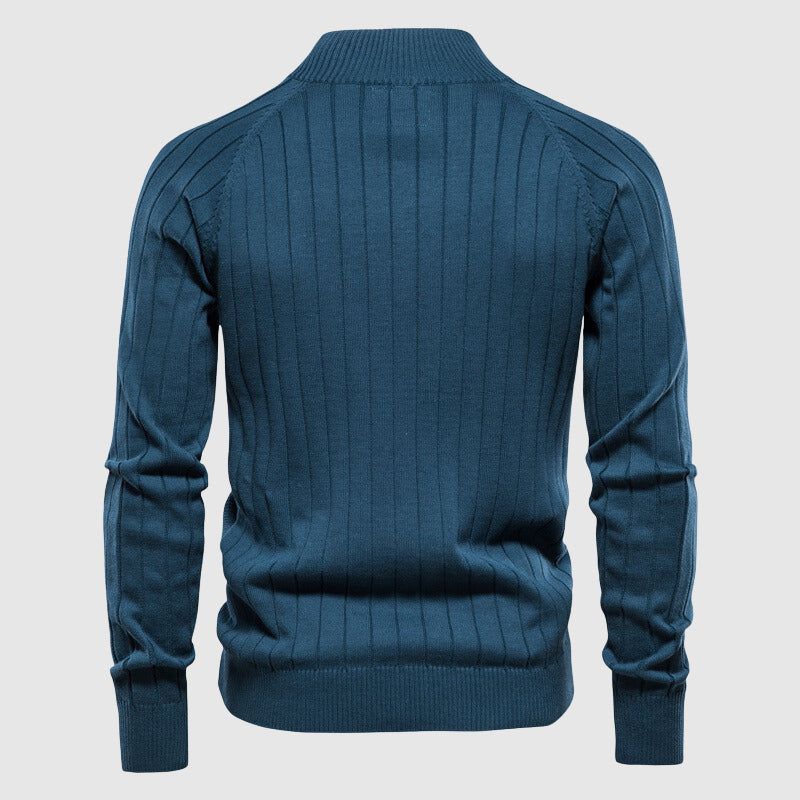 Heren comfortabel katoenen vest met rits, grijze argyle patroon, casual stijl, heren kleding