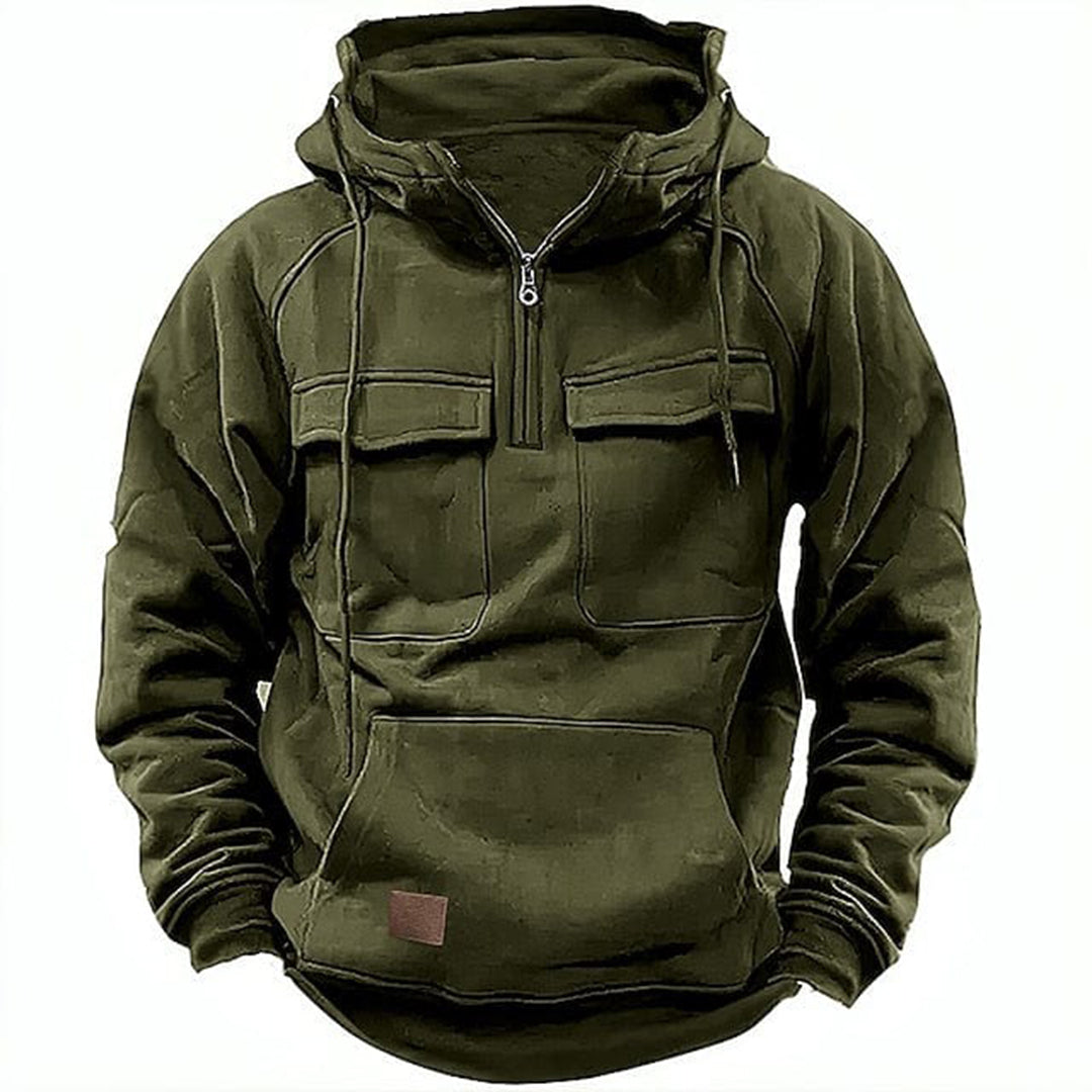 Stijlvolle heren hoodie, perfect voor casual winterdagen of streetwear. Veelzijdige en warme herenkleding.