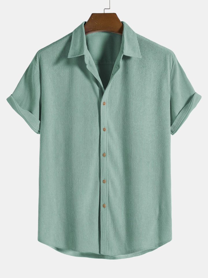 Heren tweedelige set van zacht corduroy, modieus en comfortabel voor een stijlvolle vrijetijdslook.