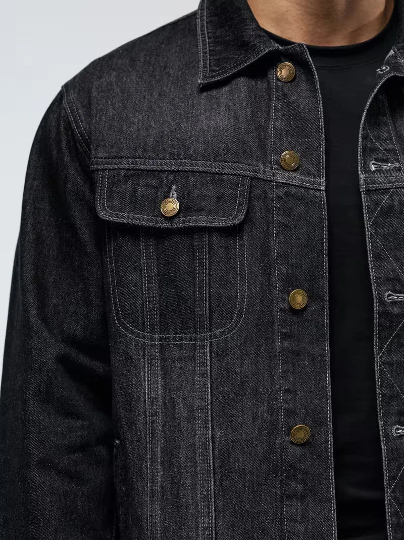 Heren lente spijkerjas, stijlvolle denim jas met comfortabele regular fit.
