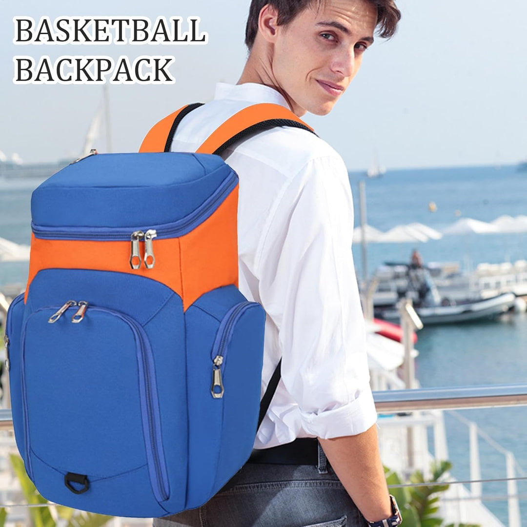 Rugzak voor basketbal. 30L capaciteit, waterdichte bodem. Comfortabel en duurzaam voor heren.