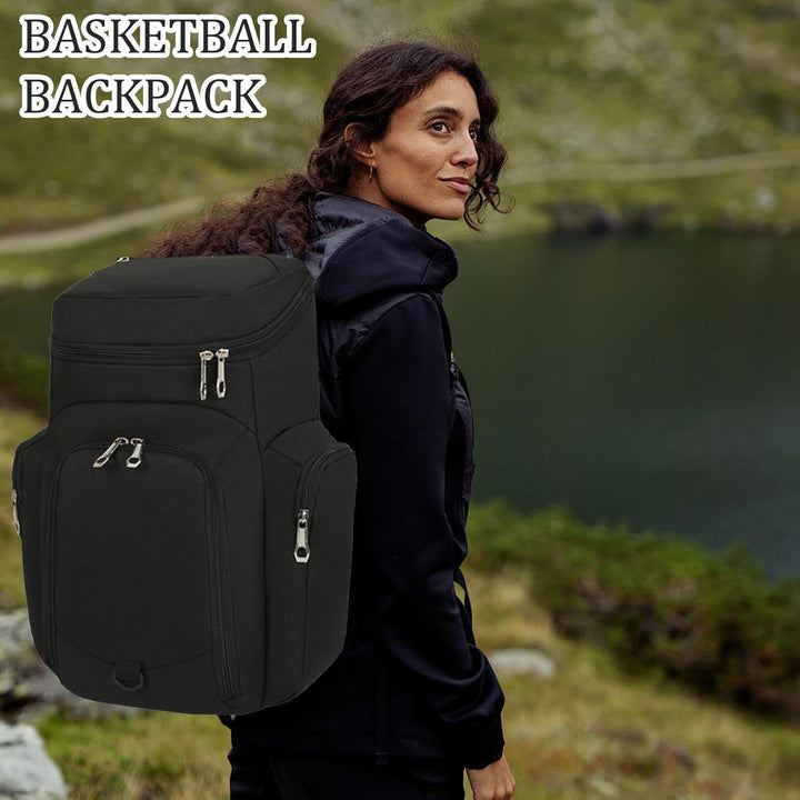 Duurzame heren basketbalrugzak, 30L. Grote capaciteit voor trainingen en wedstrijden.