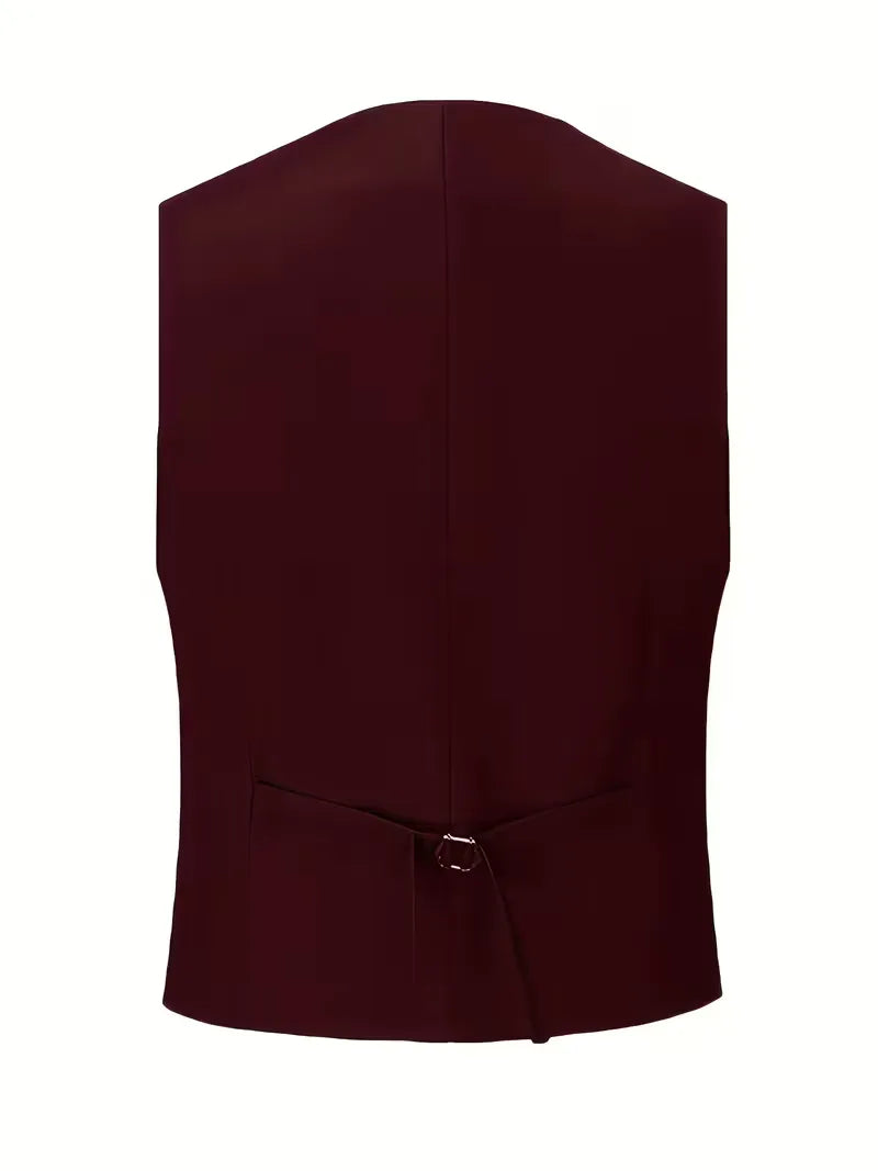 Compleet driedelig herenpak ensemble: colbert, gilet en pantalon met slim fit.