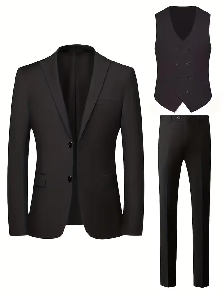 Formeel slim fit herenpak, ideaal voor bruiloften, feesten en zakelijke evenementen.