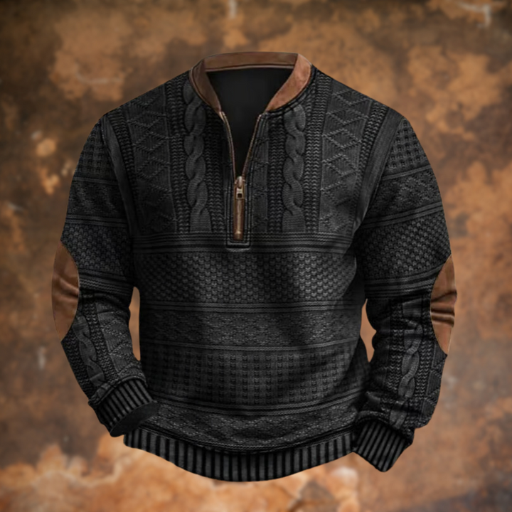 Comfortabele heren trui Oliver met half-zip, zacht en warm voor de koude wintermaanden.
