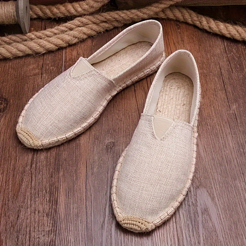 "Heren espadrilles loafers, casual lichtgewicht instapschoenen met ademend canvas, ideaal voor zomerse dagen."