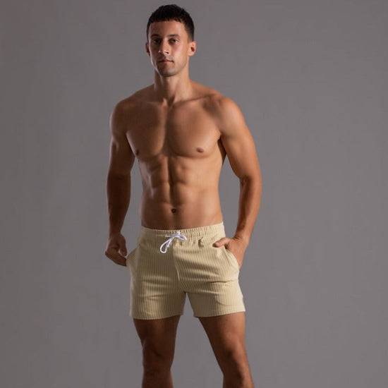 Stijlvolle heren fitness shorts, perfect voor de moderne sporter.