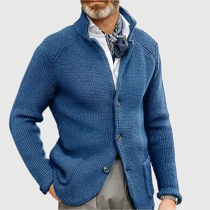 Gebreid heren vest, klassieke pasvorm, comfortabel en stijlvol voor herenkleding.