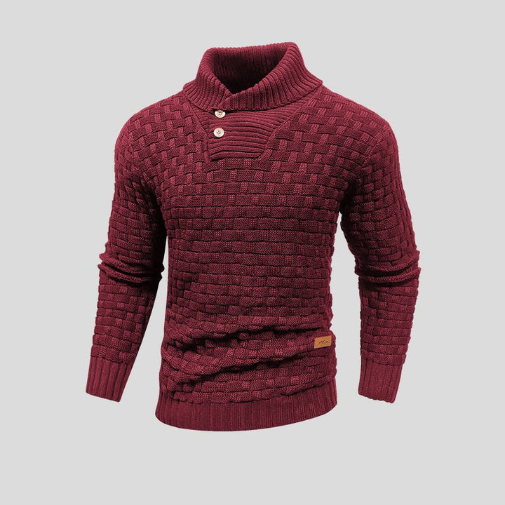 Veelzijdige heren trui met trendy knoopsluitingen. Een must-have gebreide trui voor elke casual garderobe.