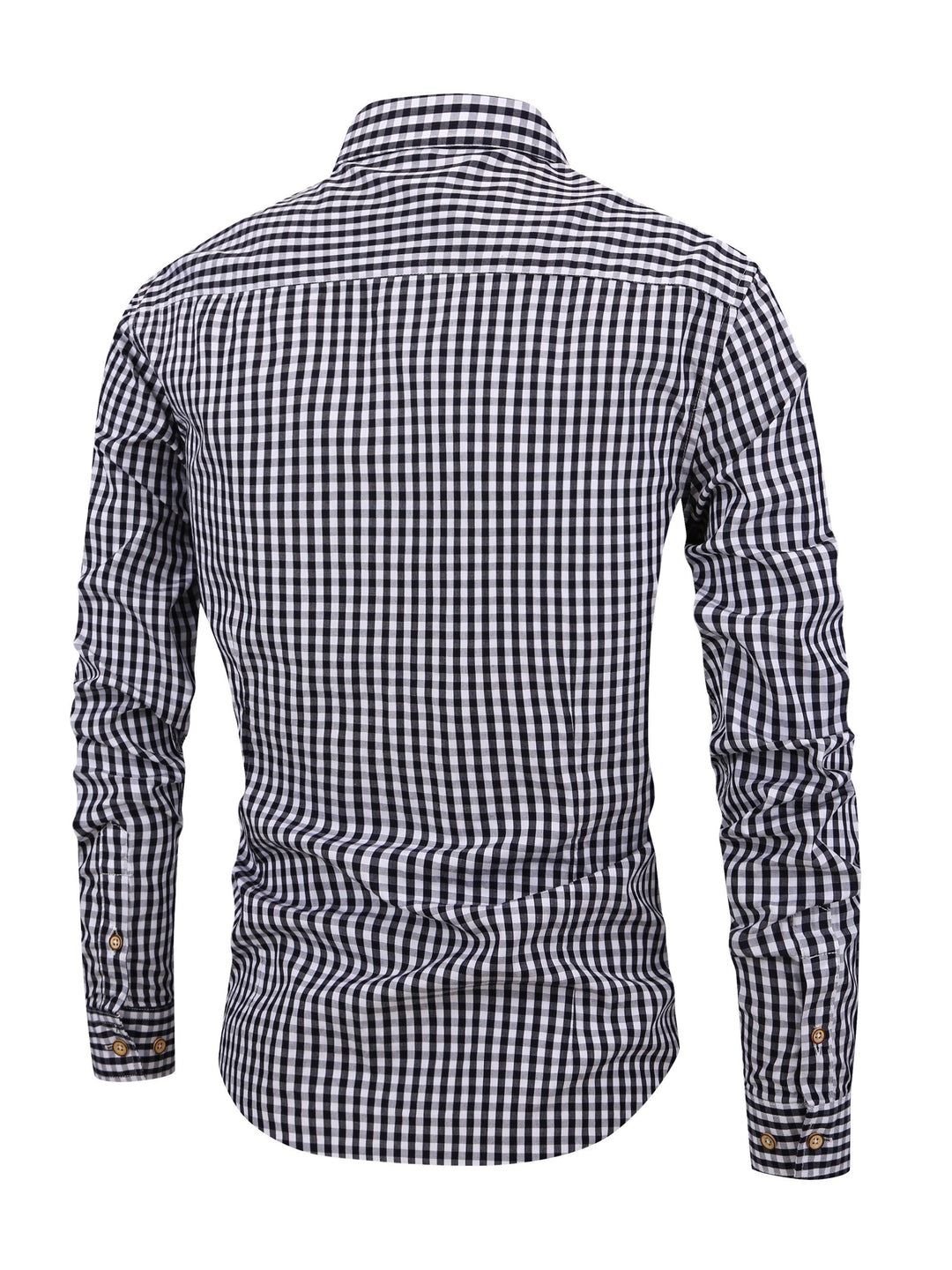 Klassiek geruit heren overhemd met lange mouwen. Tijdloos design, comfortabel en duurzaam. Essentiële herenmode.