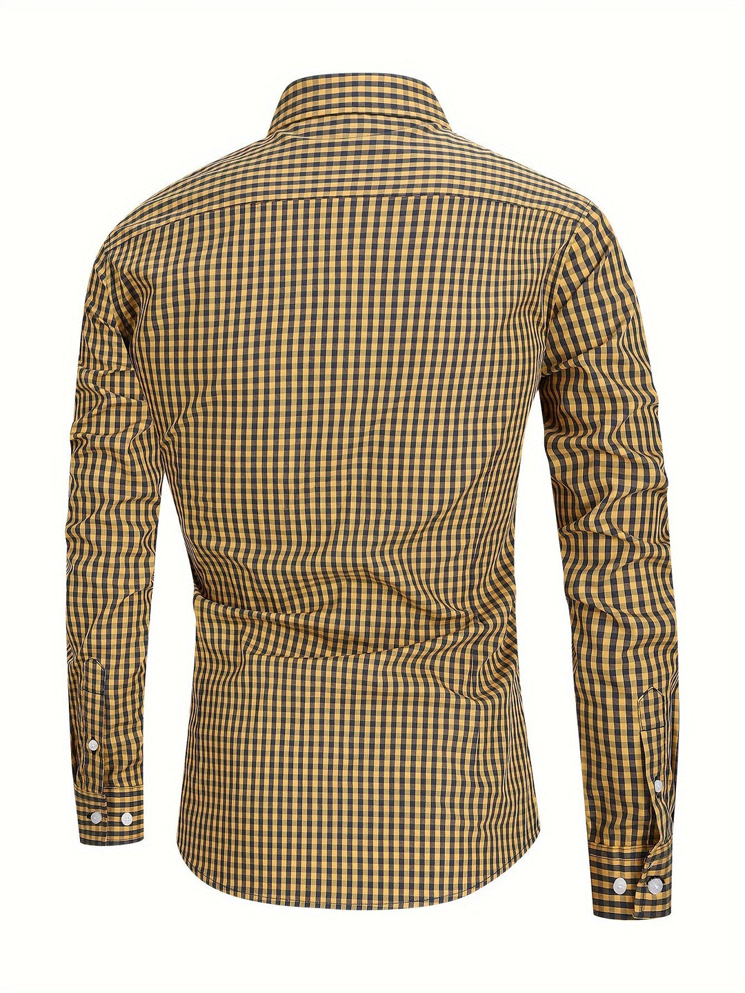 Modern geruit heren overhemd met lange mouwen en klassieke kraag. Perfecte bovenkleding voor een nette casual outfit.