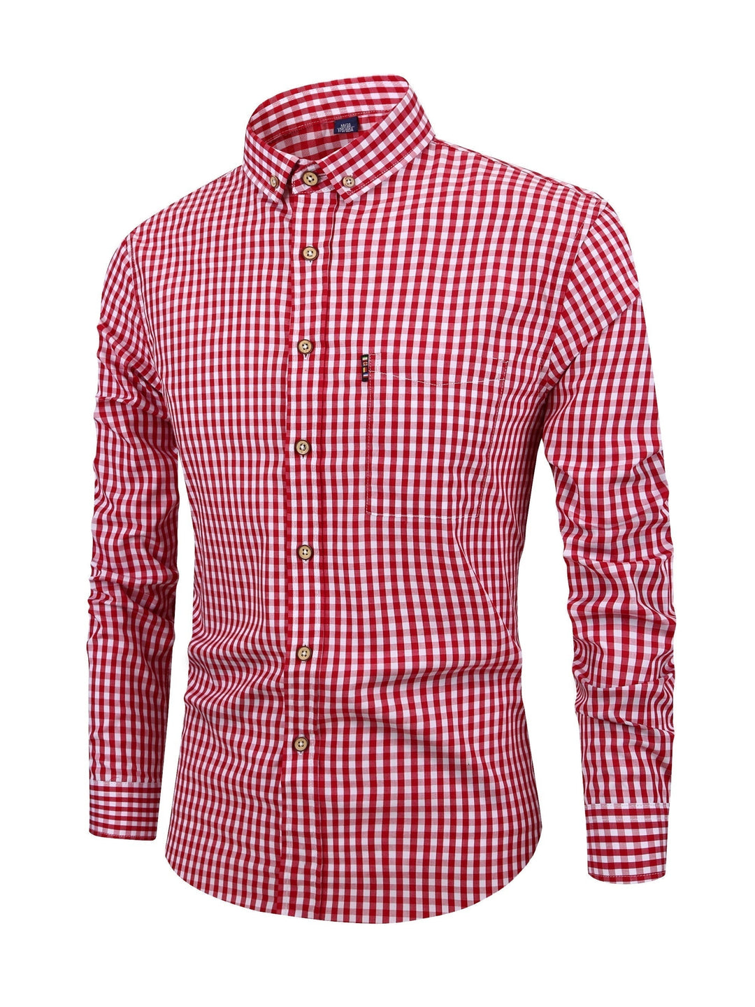 Heren overhemd, geruit, lange mouwen. Stijlvolle en casual bovenkleding, essentieel voor de moderne man.