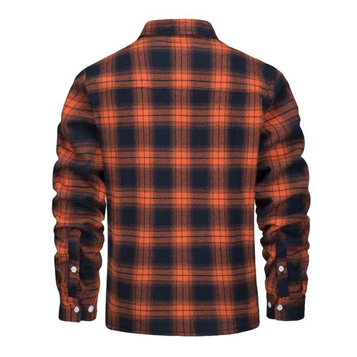 Veelzijdige geruite herenjas voor herfst en winter, met warme voering voor extra comfort en stijl.