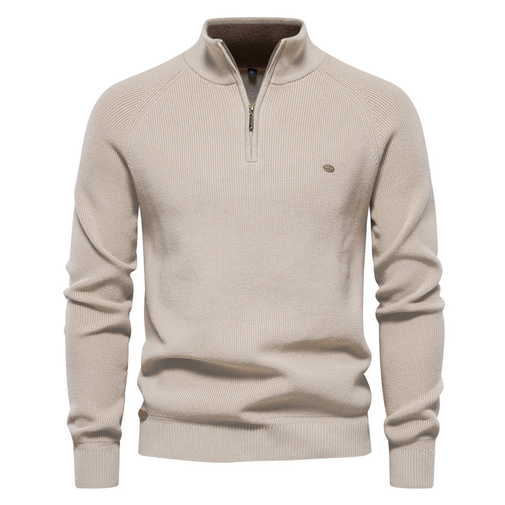 Ideale winterkleding: warme heren half-zip trui, ademend en comfortabel. Stijlvolle pullover voor heren.