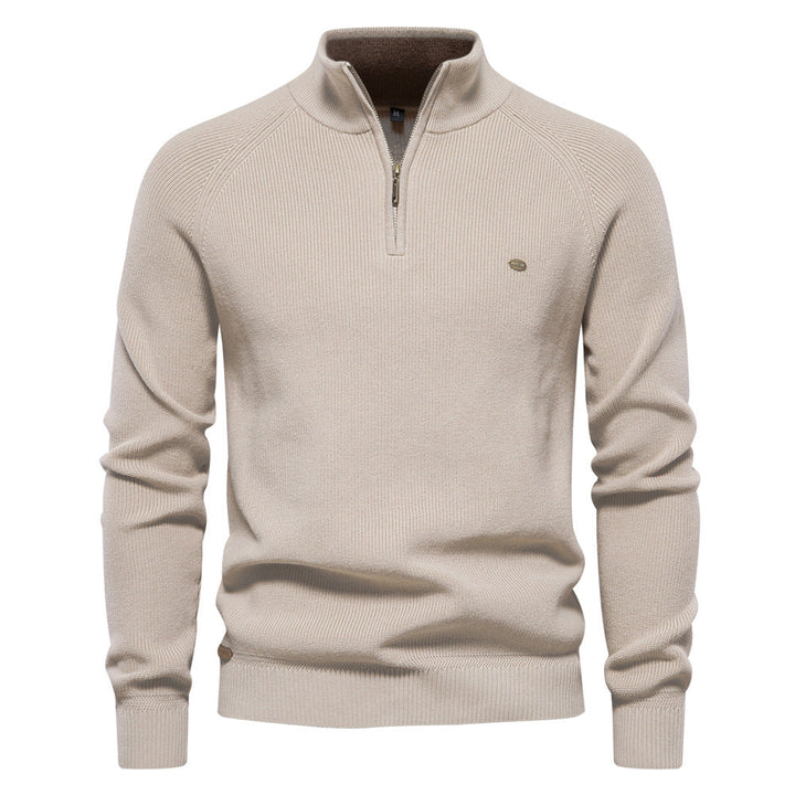 Ideale winterkleding: warme heren half-zip trui, ademend en comfortabel. Stijlvolle pullover voor heren.