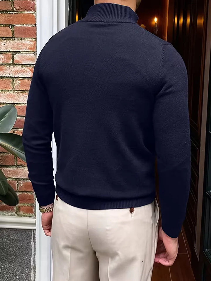 Stijlvolle heren trui met kraag en rits, veelzijdige casual kleding voor elke man.