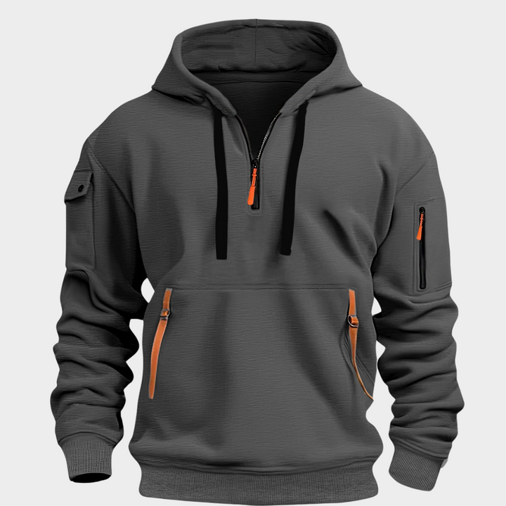 Casual heren hoodie met capuchon, perfect voor relaxen, sport of als dagelijkse mode trui.