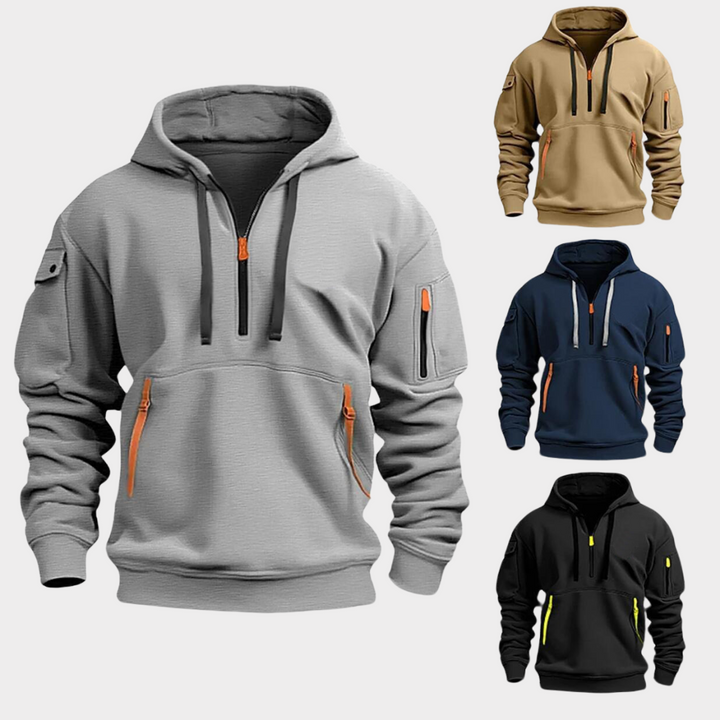 Tijdloze heren hoodie die comfort en stijl combineert. Een essentieel kledingstuk voor elke heren garderobe.