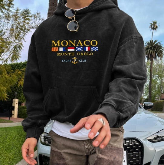 Heren hoodie in luxe stijl, ideaal voor casual en comfortabele herenmode, perfect als streetwear.