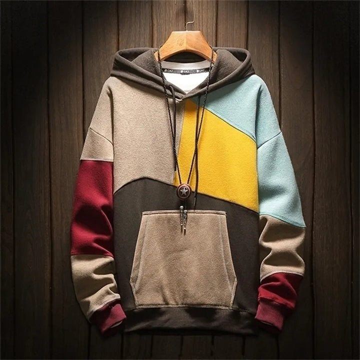 Heren hoodie loose-fit met capuchon, ideaal voor casual comfort en relaxte stijl in herfst en winter.