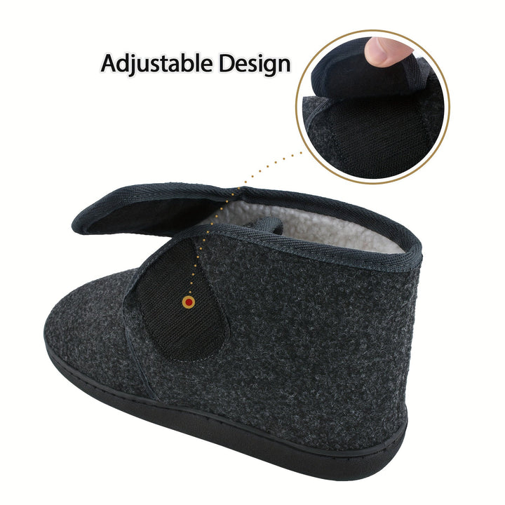Stevige heren huisschoenen, ondersteunend en comfortabel, perfect voor dagelijks gebruik.