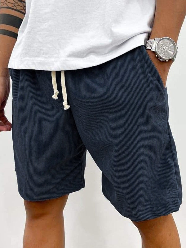 Veelzijdige heren shorts met ribstructuur, comfortabel en stijlvol voor elke casual gelegenheid in zomer of lente.