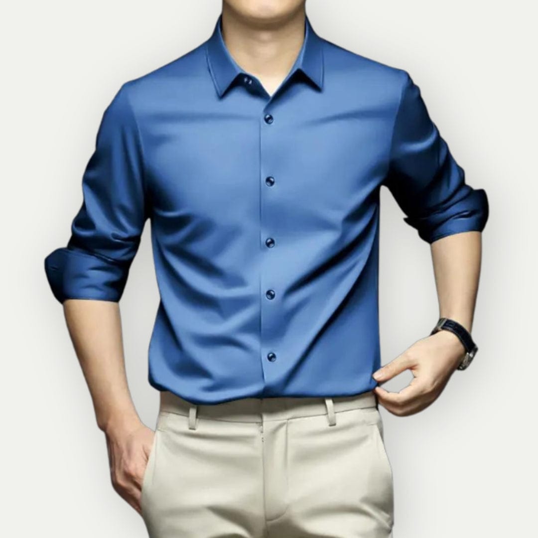 Kreukvrij heren overhemd in slim fit, beschikbaar in diverse maten.