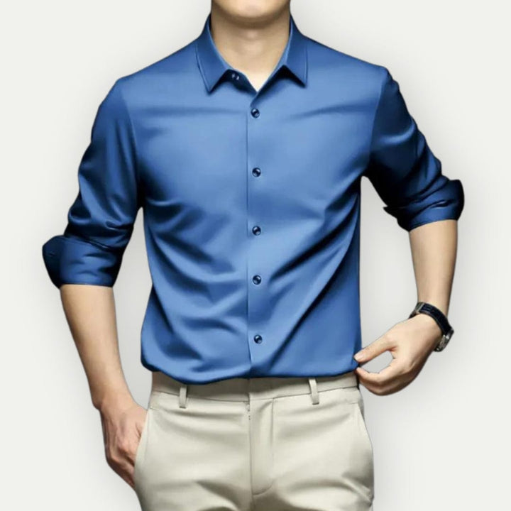 Kreukvrij heren overhemd in slim fit, beschikbaar in diverse maten.