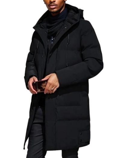 Veelzijdige heren dikke winterjas, lange pufferjas voor zowel stad als outdoor, warm en stijlvol.