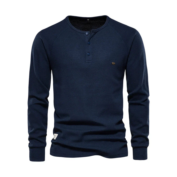 Heren langemouwenshirt met ronde hals. Comfortabel, stijlvol bovenstuk voor elke dag, casual herenmode.